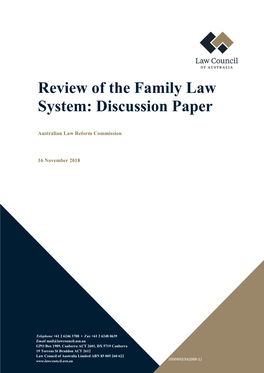 Review of the Family Law System: Discussion Paper