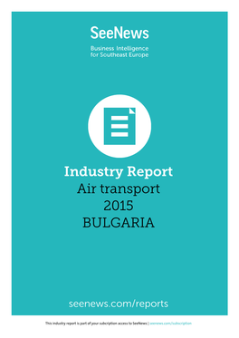 Industry Report Air Transport 2015 BULGARIA