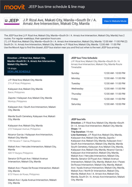 JEEP Bus Time Schedule & Line Route