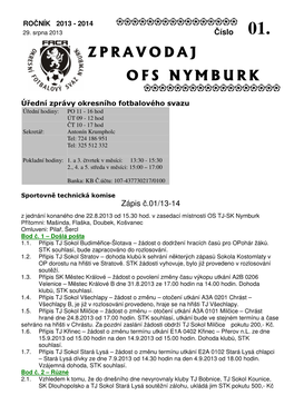 Zpravodaj Ofs Nymburk