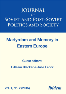 Journal Consulting Editor: Andreas Umland of Special Issue: Back from Afghanistan Soviet and Post-Soviet with Contributions By: Felix Ackermann, Jan C