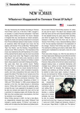 Whatever Happened to Terence Trent D'arby?