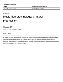 Music Neurotech 2018.Pdf (4.261Mb)