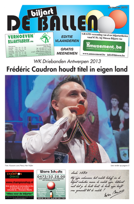 Frédéric Caudron Houdt Titel in Eigen Land