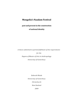 Mongolia's Naadam Festival