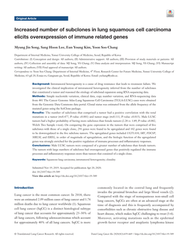 Increased Number of Subclones in Lung Squamous Cell Carcinoma Elicits Overexpression of Immune Related Genes