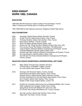 Kris Knight Born 1980, Canada