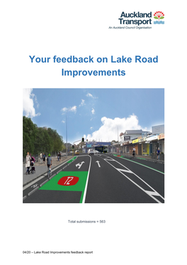 Your Feedback on Lake Road Improvements