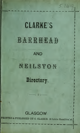 Clarke's Barrhead and Neilston Directory