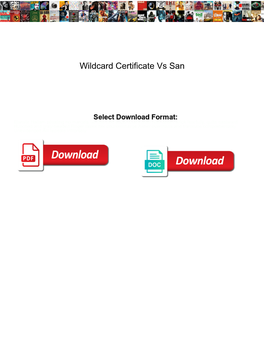 Wildcard Certificate Vs San