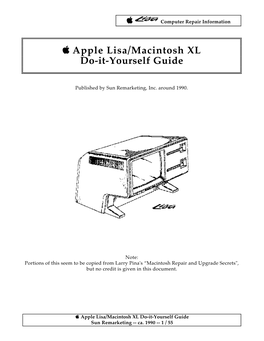 Apple Lisa/Macintosh XL Do-It-Yourself Guide