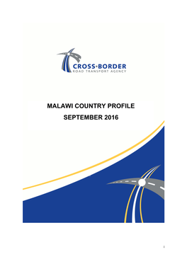 Malawi Country Profile Report (September 2016)