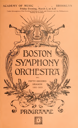 Boston Symphony Orchestra Concert Programs, Season 52,1932-1933, Trip