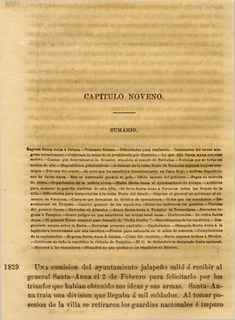 CAPITULO NOVENO. 1829 UNA Comision Del Ayuntamiento