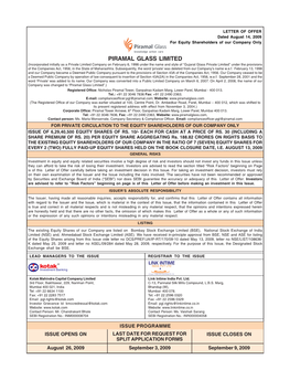 Piramal Glass Limited