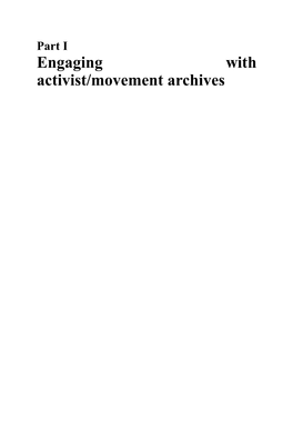 Engaging with Activist/Movement Archives