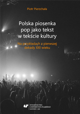 Polska Piosenka Pop Jako Tekst W Tekście Kultury