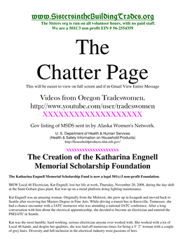 The Creation of the Katharina Engnell Memorial Scholarship Foundation