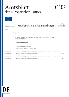 Abl. C 107 Vom 26.3.2021 Veröffentlicht