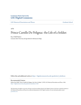 Prince Camille De Polignac: the Life of a Soldier