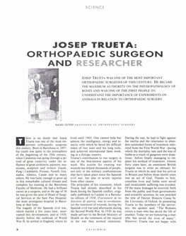 Josep Trueta: Orthopaedic Surgeon and Researcher