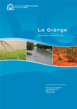 La Grange Groundwater Allocation Plan