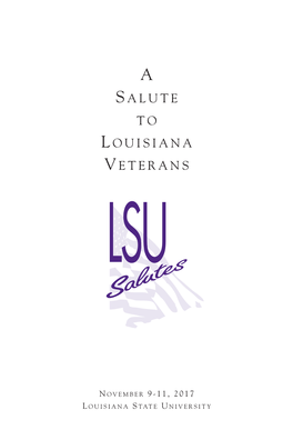 Salute T O Louisiana Veterans