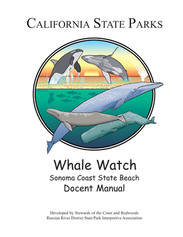 Whale Watch Sonoma Coast State Beach Docent Manual