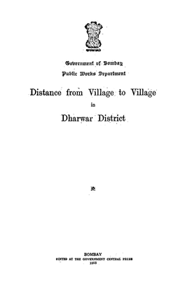 Distance from Village. to Village· Dhiuwar ·District