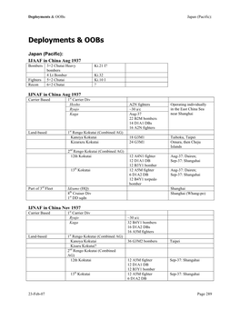 Deployments & Oobs