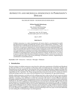 Astrocyte and Microglia Senescence in Parkinson's