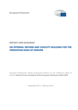 Report on Internal Reform and Capacity-Building for the Verkhovna Rada Of