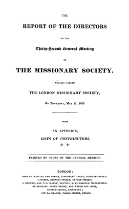 The Missionary Society