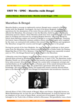 Maratha Raids Bengal