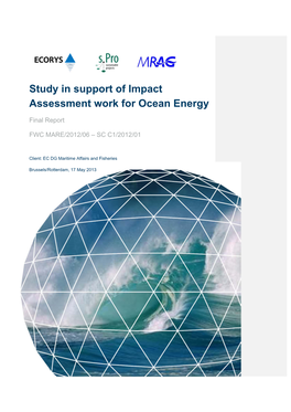 Study in Support of Impact Assessment Work for Ocean Energy