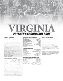 2011 Men's Soccer Fact Book