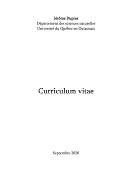 Curriculum Vitae