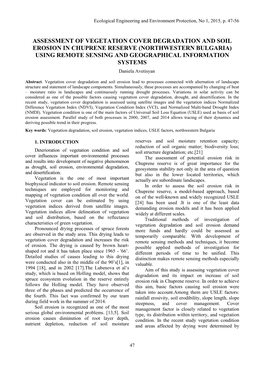 Assessment of Vegetation Cover Degradation and Soil