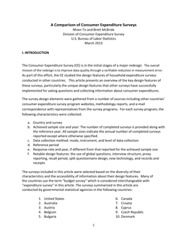 CE Methodology Comparing CE to International Countries