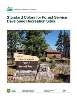 Standard Colors for Forest Service Developed Recreation Sites