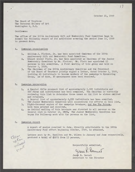 October 21, 1959 the Board of Trustees the Corcoran Gallery of Art