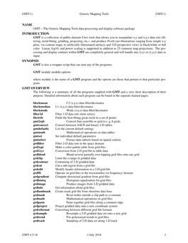 Generic Mapping Tools GMT(1)