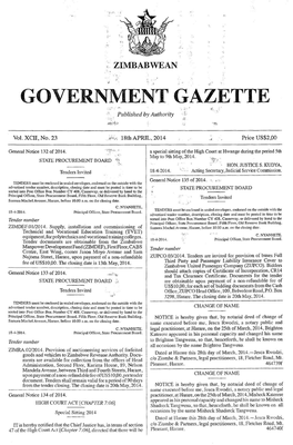 Government Gazette