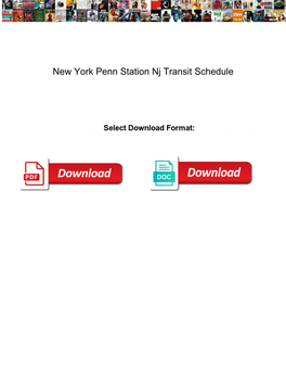 New York Penn Station Nj Transit Schedule