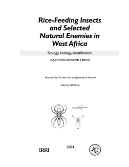Rice-Feeding Insects and Selected Natural Enemies in West Africa Biology, Ecology, Identification