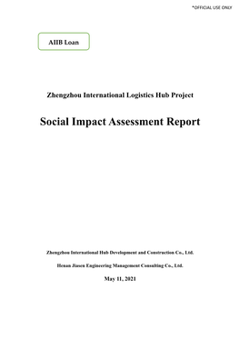 Social Impact Assessment Report