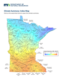 Climate Summary for Watersheds, Index