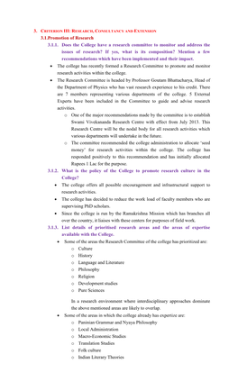 3.1.Promotion of Research 3.1.1. Does the College Have a Research Committee to Monitor and Address the Issues of Research?