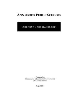 Account Code Handbook Has Been Updated to Include the Account Code Structure Used by New World, Our New District Financial System