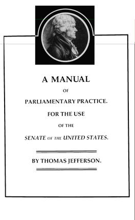 Jefferson's Manual of Parliamentary Practice